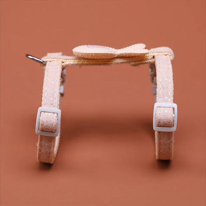 Verstellbares Cartoon-Geschirr mit Leine – Komfortable Halsung für Katzen & kleine Hunde