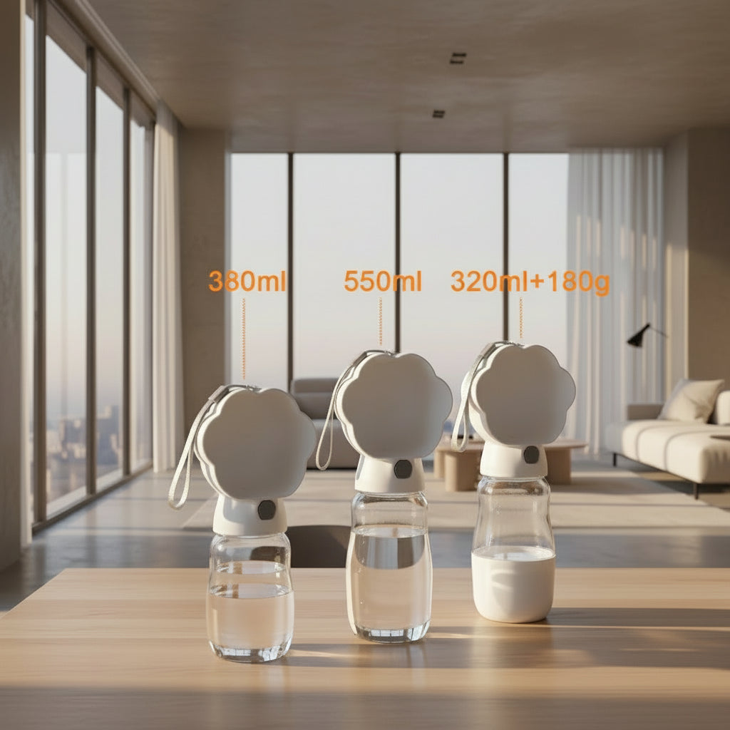 2-in-1 Hunde Wasserflasche mit Futterbehälter – Tragbare Auslaufsichere Outdoor Trinkflasche für Hunde & Katzen