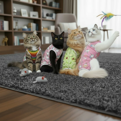 Anti-Leck-OP-Anzug für Hunde & Katzen – Bequemer Genesungsbody aus Baumwolle, atmungsaktiv und waschbar