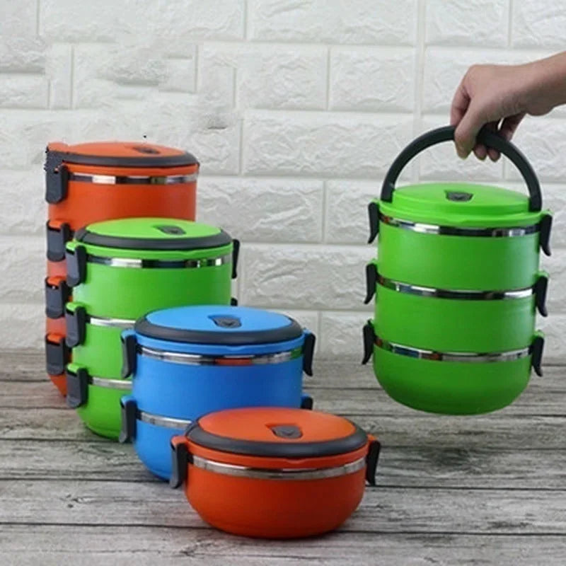 Edelstahl Lunchbox Kinder - Isolierte Bento Box 1-4 Fächer