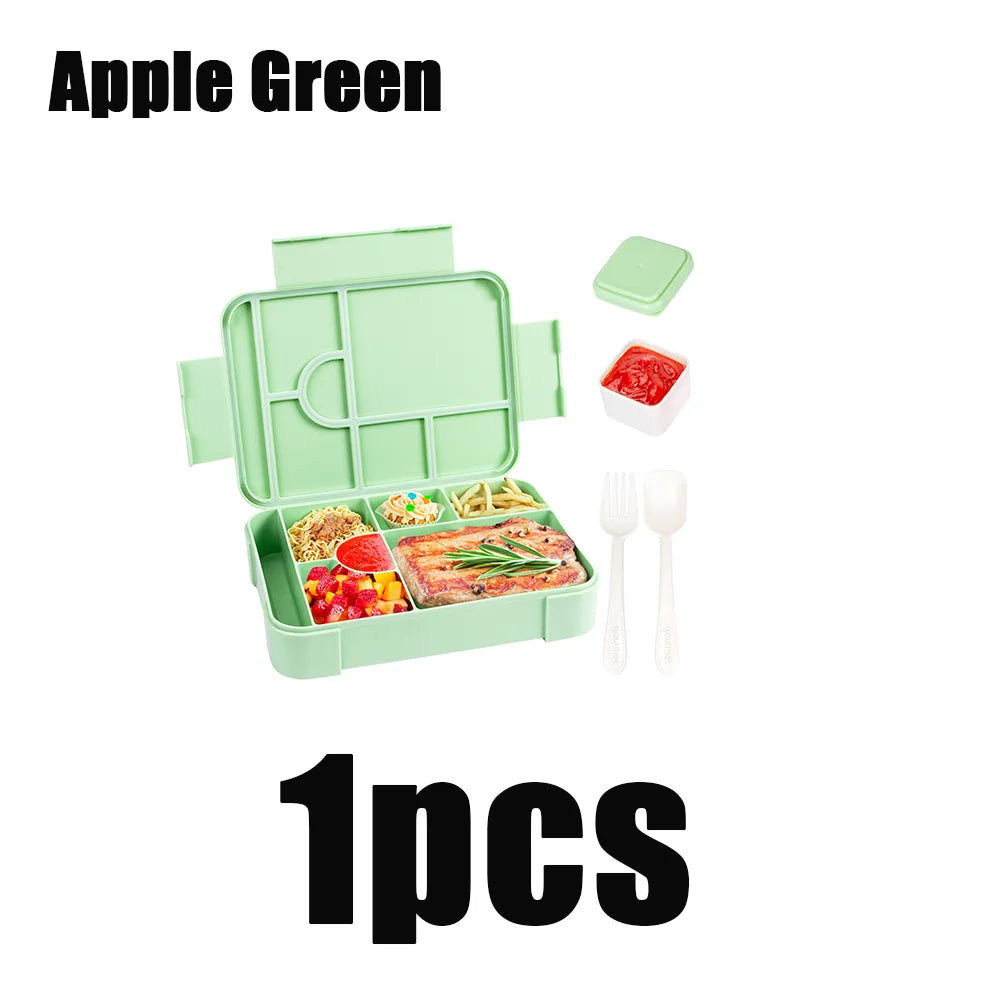 Bento Lunchbox 1330ml - Auslaufsicher mit Fächern für Büro & Schule