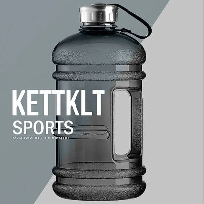 Sport Wasserflasche 2L - Große Trinkflasche mit Griff für Gym & Training