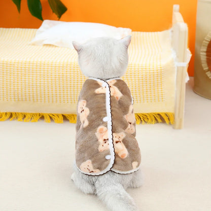 Warme Winterjacke für Katzen & kleine Hunde – weiche Fleeceweste für kalte Tage