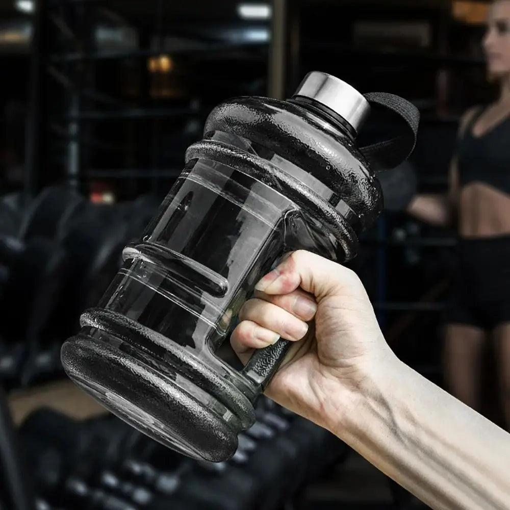 Sport Wasserflasche 2L - Große Trinkflasche mit Griff für Gym & Training