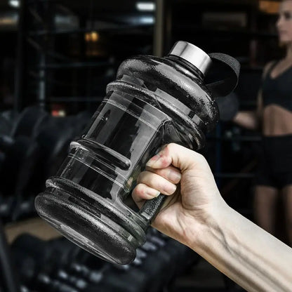 Sport Wasserflasche 2L - Große Trinkflasche mit Griff für Gym & Training