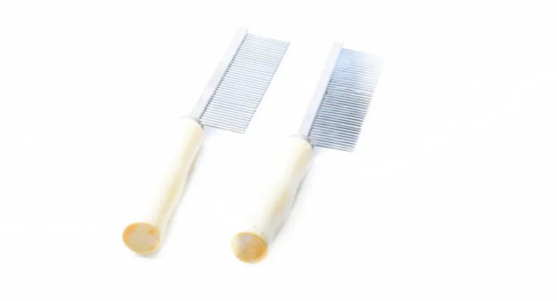 Holzgriff Hundekamm & Katzenkamm – Edelstahlzähne, 40 Zähne – Entfernt lose Haare & Unterwolle