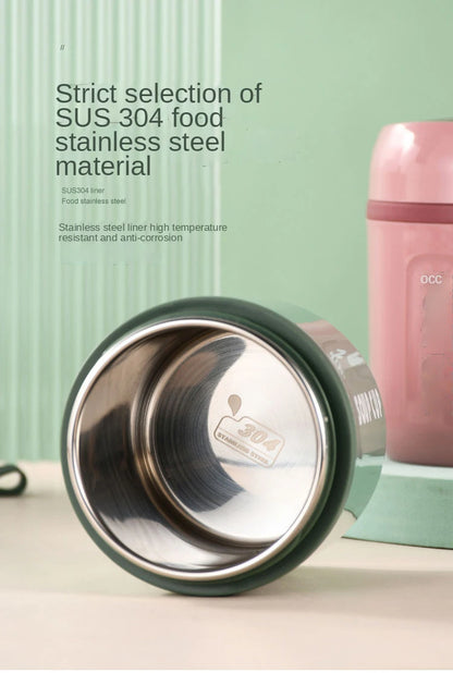 Thermische Edelstahl Lunchbox - Doppelwandig isoliert für Büro & Schule