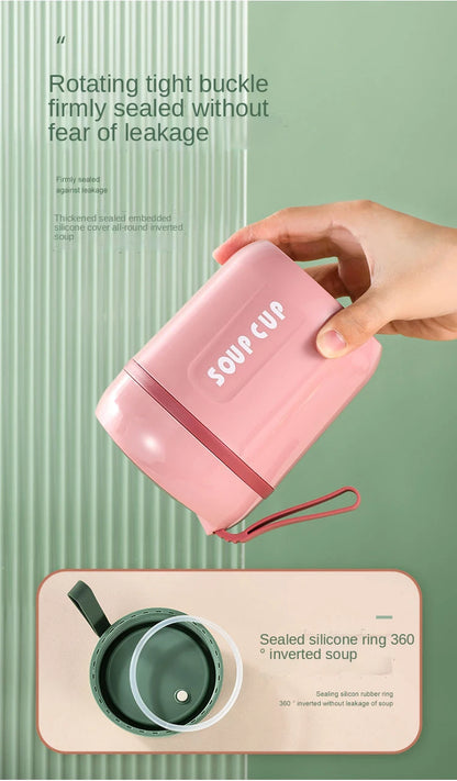 Thermische Edelstahl Lunchbox - Doppelwandig isoliert für Büro & Schule