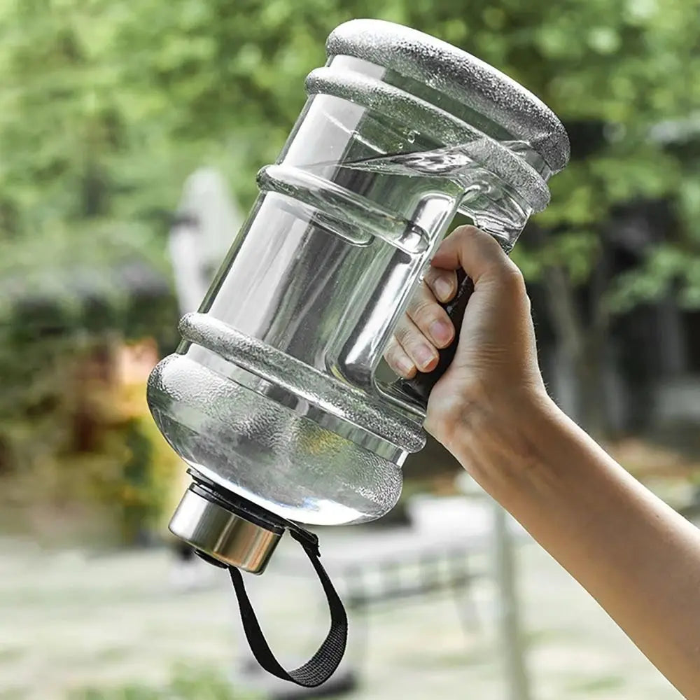Sport Wasserflasche 2L - Große Trinkflasche mit Griff für Gym & Training