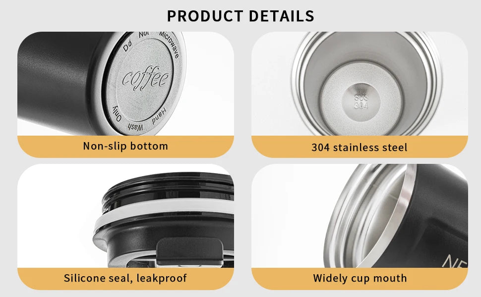 Edelstahl Thermobecher 510ml mit LED Temperaturanzeige – Auslaufsicher to go