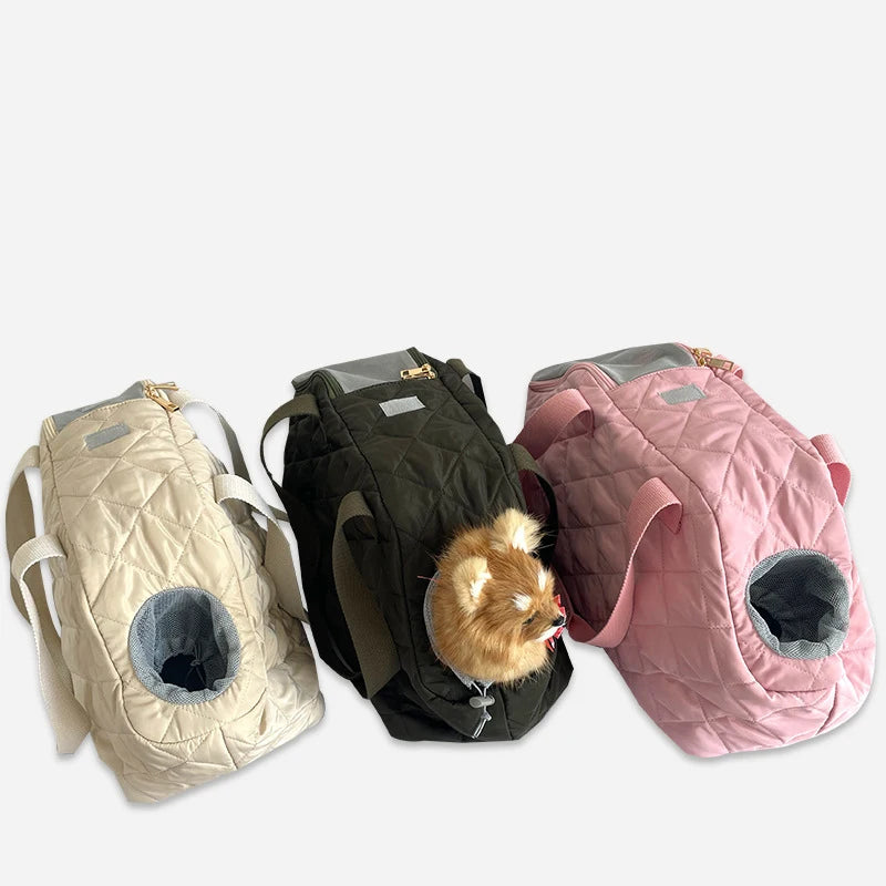 Haustier-Schultertasche Klein - Atmungsaktiv für Hunde & Katzen bis 4kg
