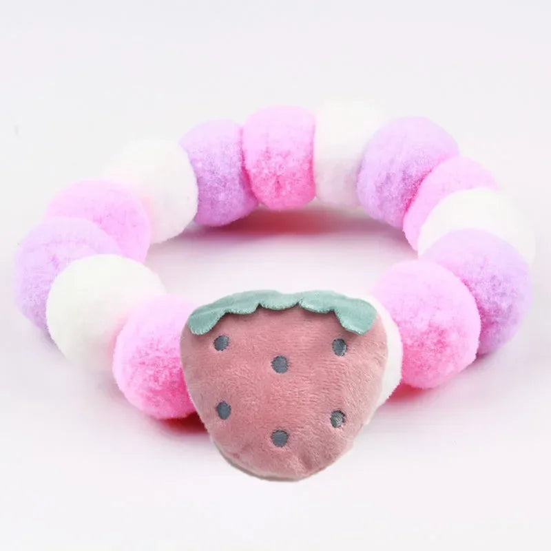 Haustier-Halstuch mit Pompons - Niedliches Halsband für Hunde & Katzen