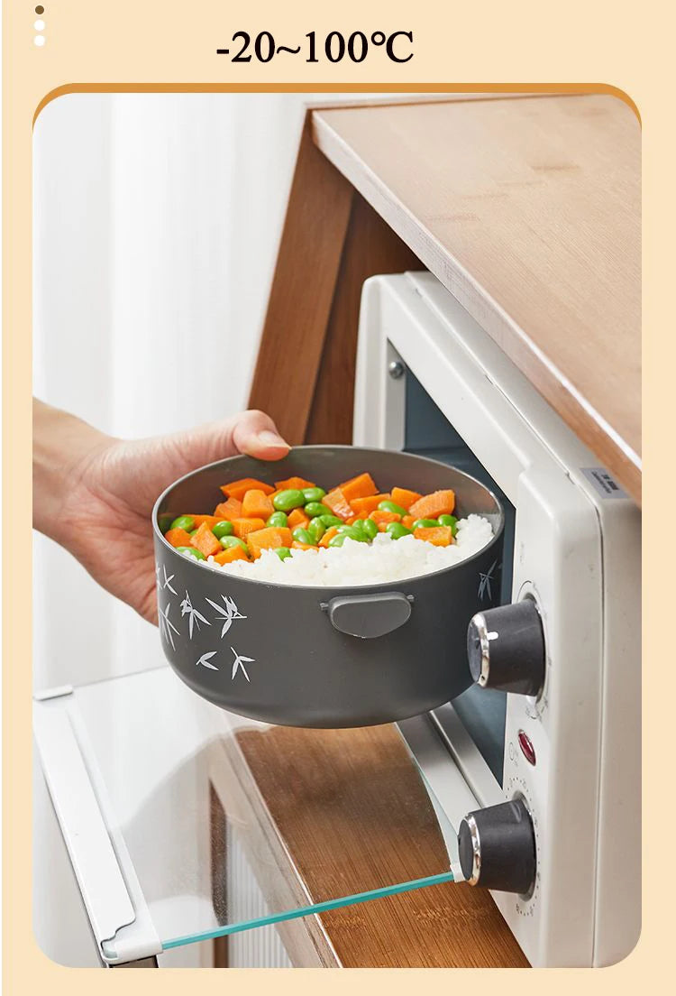 Bento Lunchbox mit Bären-Design - Japanische Lunchbox mit Löffel